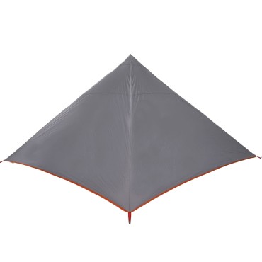 vidaXL Σκηνή Κάμπινγκ Tipi 7 Ατόμων Αδιάβροχη Γκρι/Πορτοκαλί