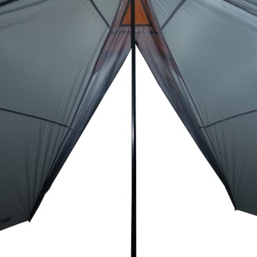 vidaXL Σκηνή Κάμπινγκ Tipi 7 Ατόμων Αδιάβροχη Γκρι/Πορτοκαλί