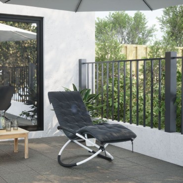vidaXL Μαξιλάρι Ξαπλώστρας Μαύρο 160x50x10cm Συνθετικό Καστόρι