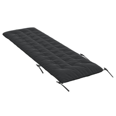 vidaXL Μαξιλάρι Ξαπλώστρας Μαύρο 160x50x10cm Συνθετικό Καστόρι