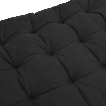 vidaXL Μαξιλάρι Ξαπλώστρας Μαύρο 160x50x10cm Συνθετικό Καστόρι