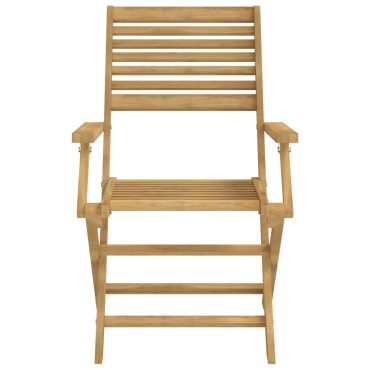 vidaXL Καρέκλες Κήπου Πτυσσόμενες 8 τεμ. 54,5x61,5x86,5cm Μασίφ Ακακία