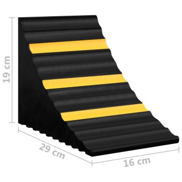 vidaXL Σφήνες Τροχών 2 Τεμ. 29x16x19 εκ. από Καουτσούκ