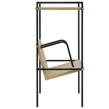 vidaXL Βιβλιοθήκη 2 Επιπέδων Μαύρο/Δρυς 52x28x59cm Επεξεργασμένο Ξύλο 1 τεμ.
