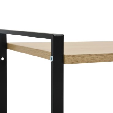 vidaXL Βιβλιοθήκη 2 Επιπέδων Μαύρο/Δρυς 52x28x59cm Επεξεργασμένο Ξύλο 1 τεμ.
