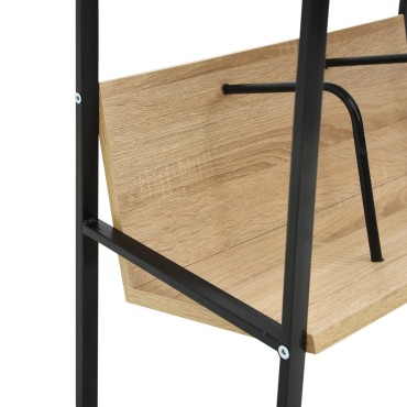 vidaXL Βιβλιοθήκη 2 Επιπέδων Μαύρο/Δρυς 52x28x59cm Επεξεργασμένο Ξύλο 1 τεμ.