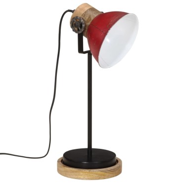 vidaXL Φωτιστικό Γραφείου 25 W Αντικέ Κόκκινο 17x17x50 εκ. Ε27