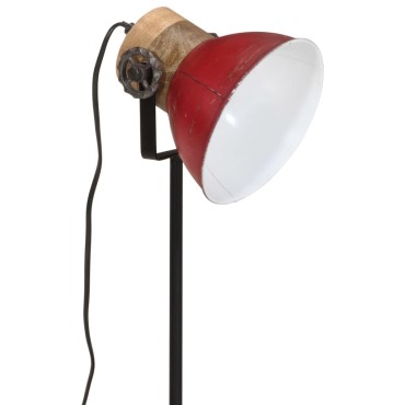 vidaXL Φωτιστικό Γραφείου 25 W Αντικέ Κόκκινο 17x17x50 εκ. Ε27
