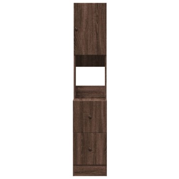 vidaXL Στήλη Κουζίνας Καφέ Δρυς 35x50x180cm από Επεξεργασμένο Ξύλο