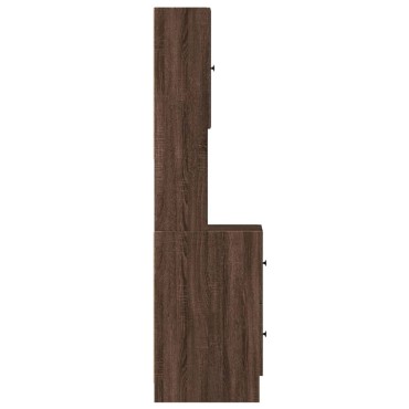 vidaXL Στήλη Κουζίνας Καφέ Δρυς 35x50x180cm από Επεξεργασμένο Ξύλο