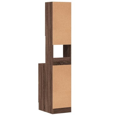 vidaXL Στήλη Κουζίνας Καφέ Δρυς 35x50x180cm από Επεξεργασμένο Ξύλο