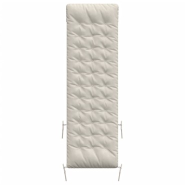vidaXL Μαξιλάρι Ξαπλώστρας Κρεμ 160x50x10cm Συνθετικό Καστόρι
