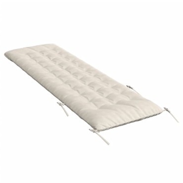 vidaXL Μαξιλάρι Ξαπλώστρας Κρεμ 160x50x10cm Συνθετικό Καστόρι