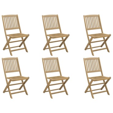 vidaXL Καρέκλες Κήπου Πτυσσόμενες 6 τεμ. 48,5x57x90cm Μασίφ Ακακία
