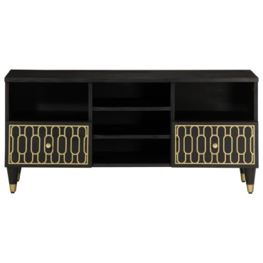 vidaXL Έπιπλο Τηλεόρασης 100x33x46cm από Μασίφ Ξύλο Μάνγκο