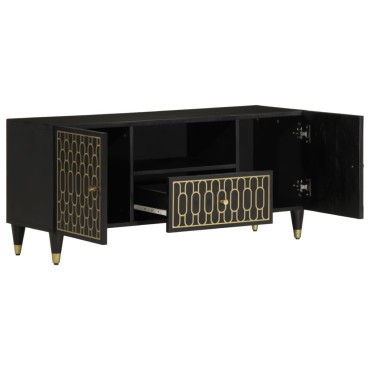 vidaXL Έπιπλο Τηλεόρασης 105x33x46cm από Μασίφ Ξύλο Μάνγκο