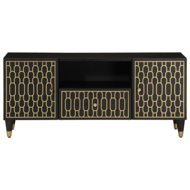 vidaXL Έπιπλο Τηλεόρασης 105x33x46cm από Μασίφ Ξύλο Μάνγκο