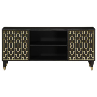 vidaXL Έπιπλο Τηλεόρασης 105x33x46cm από Μασίφ Ξύλο Μάνγκο