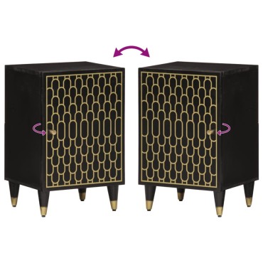 vidaXL Ντουλάπι Μπάνιου 38x33x58cm από Μασίφ Ξύλο Μάνγκο 1 τεμ.