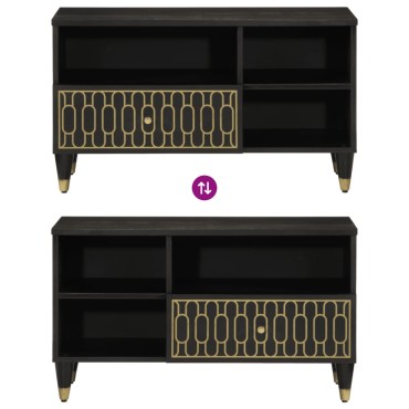 vidaXL Έπιπλο Τηλεόρασης 80x33x46cm από Μασίφ Ξύλο Μάνγκο