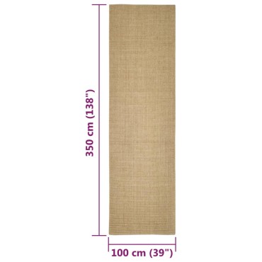 vidaXL Χαλί Σιζάλ για Ονυχοδρόμιο 100x350 εκ.