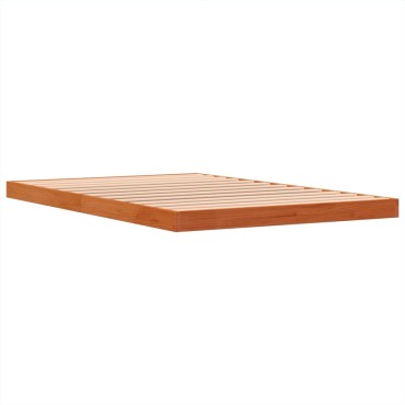 vidaXL Πλαίσιο Κρεβατιού Καφέ Κεριού 120x190 εκ. από Μασίφ Ξύλο Πεύκου