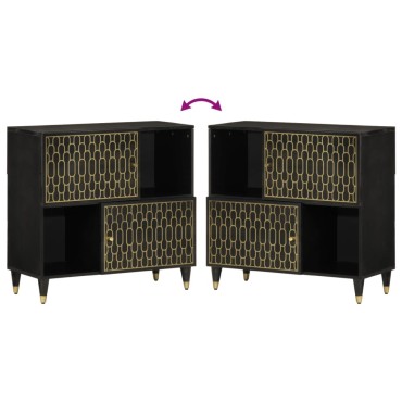 vidaXL Βοηθητικό Ντουλάπι 80x33x75cm από Μασίφ Ξύλο Μάνγκο 1 τεμ.