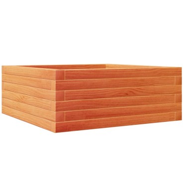 vidaXL Ζαρντινιέρα Καφέ Κεριού 60x60x23 εκ. από Μασίφ Ξύλο Πεύκου