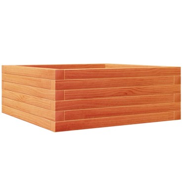 vidaXL Ζαρντινιέρα Καφέ Κεριού 60x60x23 εκ. από Μασίφ Ξύλο Πεύκου