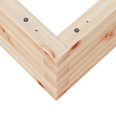 vidaXL Ζαρντινιέρα Λευκή 60x60x23 εκ από Μασίφ Ξύλο Πεύκου