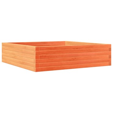 vidaXL Ζαρντινιέρα Καφέ Κεριού 90x90x23 εκ. από Μασίφ Ξύλο Πεύκου
