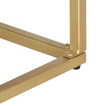 vidaXL Μπουφές Χρυσός 120x30x75cm από Μασίφ Ξύλο Μάνγκο 1 τεμ.