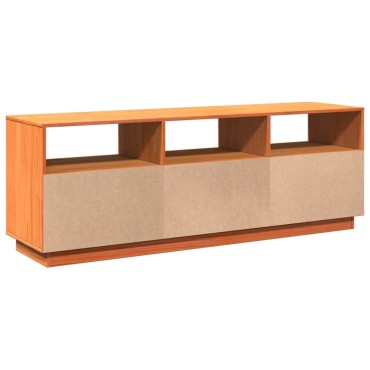 vidaXL Έπιπλο Τηλεόρασης Καφέ Κεριού 140x37x50cm Μασίφ Ξύλο Πεύκου