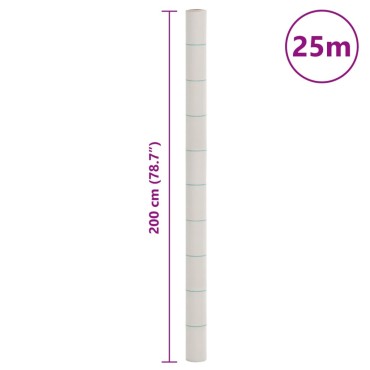 vidaXL Μεμβράνη Εδαφοκάλυψης Λευκή 2x25 μ. από Πολυπροπυλένιο