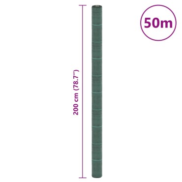 vidaXL Μεμβράνη Εδαφοκάλυψης Πράσινη 2x50 μ. από Πολυπροπυλένιο