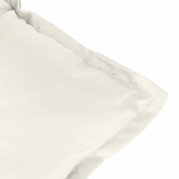 vidaXL Μαξιλάρια Καρέκλας με Πλάτη 4 τεμ. Κρεμ 120x50x7cm Ύφασμα