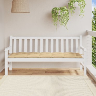 vidaXL Μαξιλάρι Πάγκου Κήπου Μπεζ Μελανζέ 180x50x7cm Ύφασμα