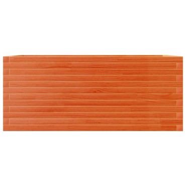 vidaXL Ζαρντινιέρα Καφέ Κεριού 110x60x45,5 εκ. από Μασίφ Ξύλο Πεύκου