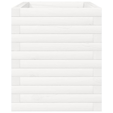 vidaXL Ζαρντινιέρα Κήπου Λευκή 70x40x45,5 εκ. από Μασίφ Ξύλο Πεύκου
