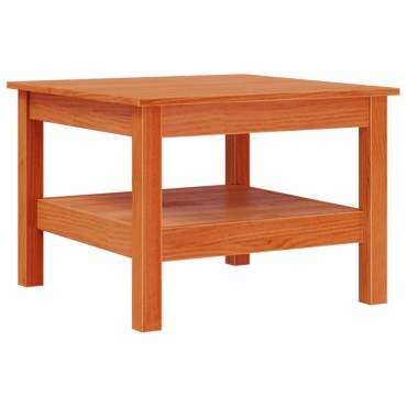 vidaXL Τραπεζάκι Σαλονιού Καφέ Κεριού 55x55x40cm Μασίφ Ξύλο Πεύκου 1 τεμ.