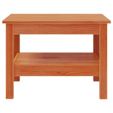 vidaXL Τραπεζάκι Σαλονιού Καφέ Κεριού 55x55x40cm Μασίφ Ξύλο Πεύκου 1 τεμ.