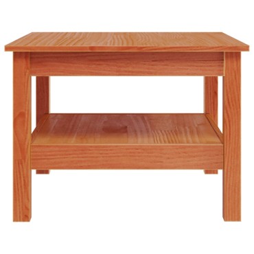 vidaXL Τραπεζάκι Σαλονιού Καφέ Κεριού 55x55x40cm Μασίφ Ξύλο Πεύκου 1 τεμ.