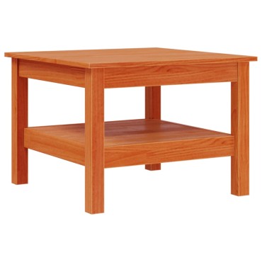 vidaXL Τραπεζάκι Σαλονιού Καφέ Κεριού 55x55x40cm Μασίφ Ξύλο Πεύκου 1 τεμ.