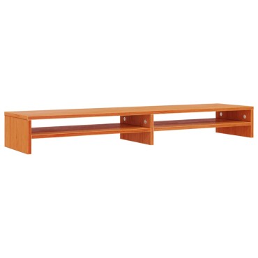 vidaXL Βάση Οθόνης Καφέ Κεριού 100x24x13cm από Μασίφ Ξύλο Πεύκου
