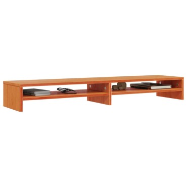 vidaXL Βάση Οθόνης Καφέ Κεριού 100x24x13cm από Μασίφ Ξύλο Πεύκου