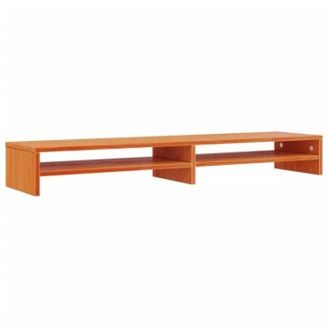 vidaXL Βάση Οθόνης Καφέ Κεριού 100x24x13cm από Μασίφ Ξύλο Πεύκου