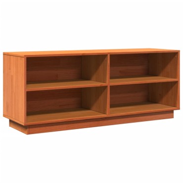 vidaXL Παπουτσοθήκη Καφέ Κεριού 110x34x45cm Μασίφ Ξύλο Πεύκου