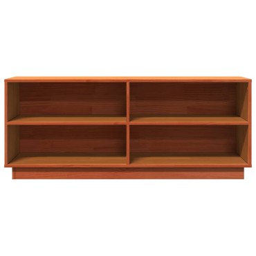 vidaXL Παπουτσοθήκη Καφέ Κεριού 110x34x45cm Μασίφ Ξύλο Πεύκου