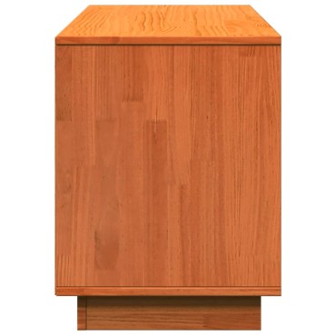 vidaXL Παπουτσοθήκη Καφέ Κεριού 110x34x45cm Μασίφ Ξύλο Πεύκου