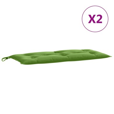 vidaXL Μαξιλάρια Πάγκου Κήπου 2 τεμ. Πράσινο Μελανζέ 100x50x7cm Ύφ.